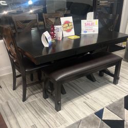 BEAUTIFUL KELLY DINING TABLE SET!$499!*SAME DAY DELIVERY*NO CREDIT NEEDED*BLACK FRIDAY SALE*EASY FINANCING*