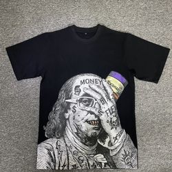 Blue Hunnit Junkie -Benjamin Franklin tee