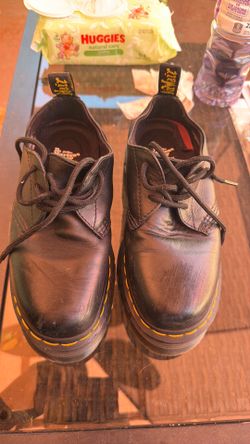 ***USED***SIZE IS 5 DR MARTENS HIGH SOLE BLACK $60 OBO