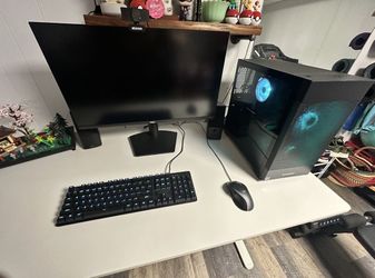 Gaming PC Setup – Ryzen 5 5600X3D / RX 6650 XT / 16GB RAM – Full RGB + Monitor + Bose Speakers