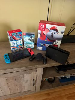 Nintendo Switch OLED CIB with games