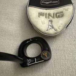 Rare Lefty Merlin Putter W/ping Head Cover  36” Original Grip