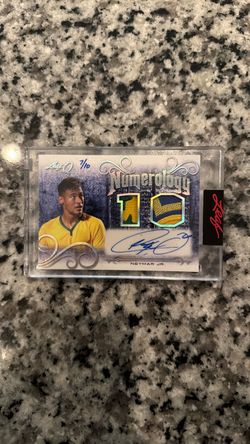 Leaf Numerology Neymar Jr. Auto Patch Card 7/10