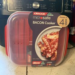 Brand New DECOR Microsafe BACON COOKER - BPA Free - Microwave 