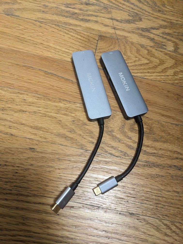 MOKiN - 5-in-1 Docking station x2 - USB-C 3.1 / Thunderbolt 3 to 2 USB3.0, HDMI, SD & TF port