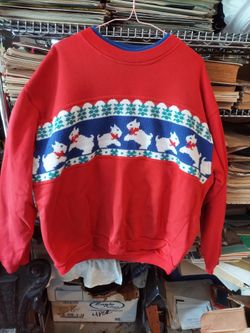Vintage American weekend scottie dog sweater