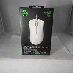 RAZER MOUSE - DEATHADDER ESSENTIAL - NEW (SEALED) - WHITE EDITION - TRUE 6400 DPI