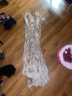 Rose Gold Sequin Formal Gown