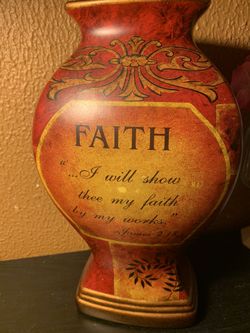 Vase for flowers w/ a bible Verse