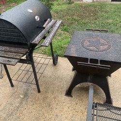 Steal Grill BBQ Pit