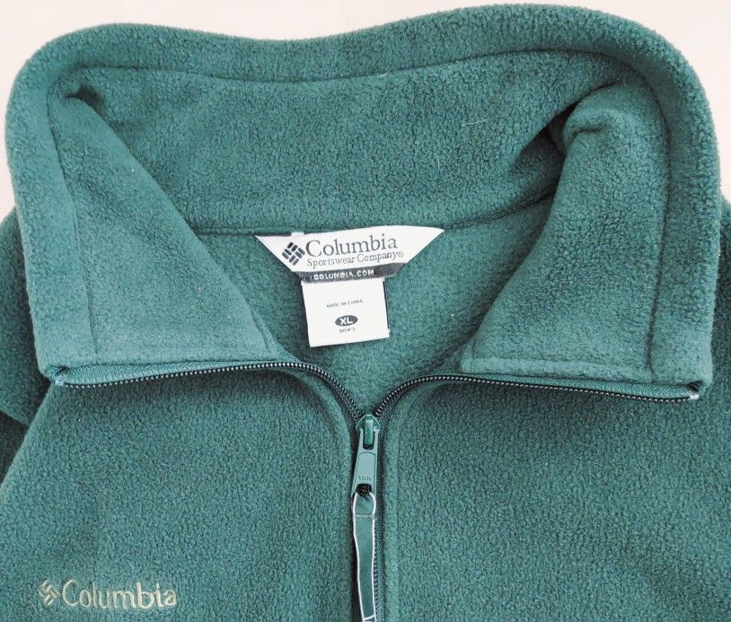 $10 -> Forest Green Columbia Fleece Vest Men's XL