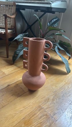 Hand Made Moroccan Decorative Clay Vase ( 18 inches)