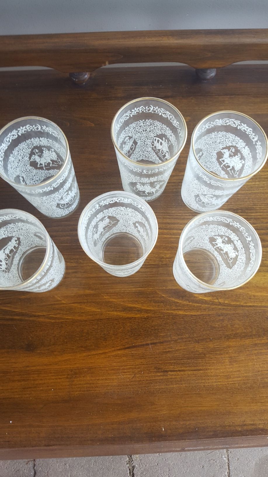 6 old glasses