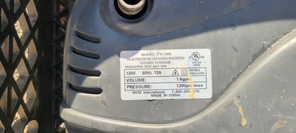 Electric Pressure Washer Model TW1303