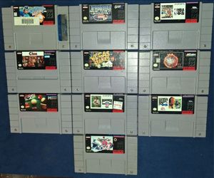 Lot of 10 SNES Super Nintendo Cartridges