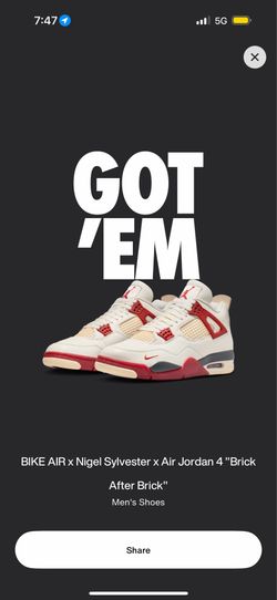 Brick after brick jordan 4