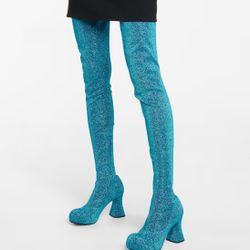 Stella McCartney Groove Lurex Thigh-high Boots