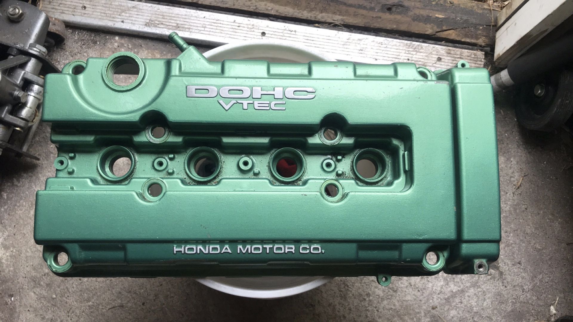 VTEC Valve Cover b16 b17 b18 b20 DOHC b series vtec valve cover honda acura jdm ek eg ef da dc si crx midori green civic
