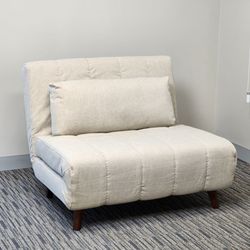 Beige / Cream Futon Chair Bed ($60 Firm)