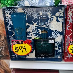 Versace Eros Perfume Set de Perfume 3 Pcs Versace Eros Regalos Para Hombre 