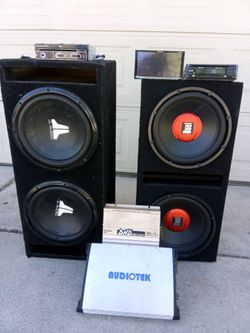 12 inch subwoofers , three decks and two amps for sale, serious inquiries only please!!!