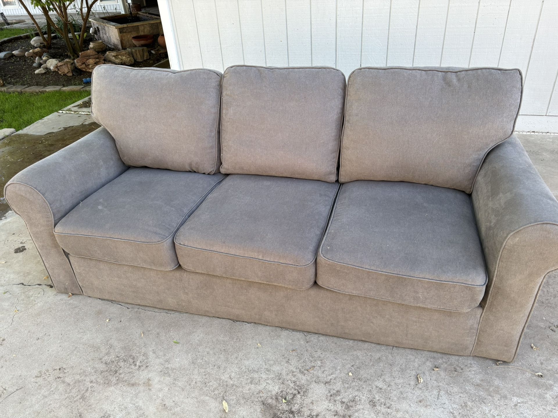 Grey Pullout Bed Couch
