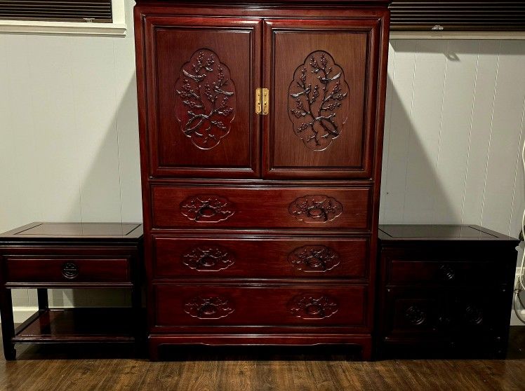 Armoire Dresser & 2 night stands dressers