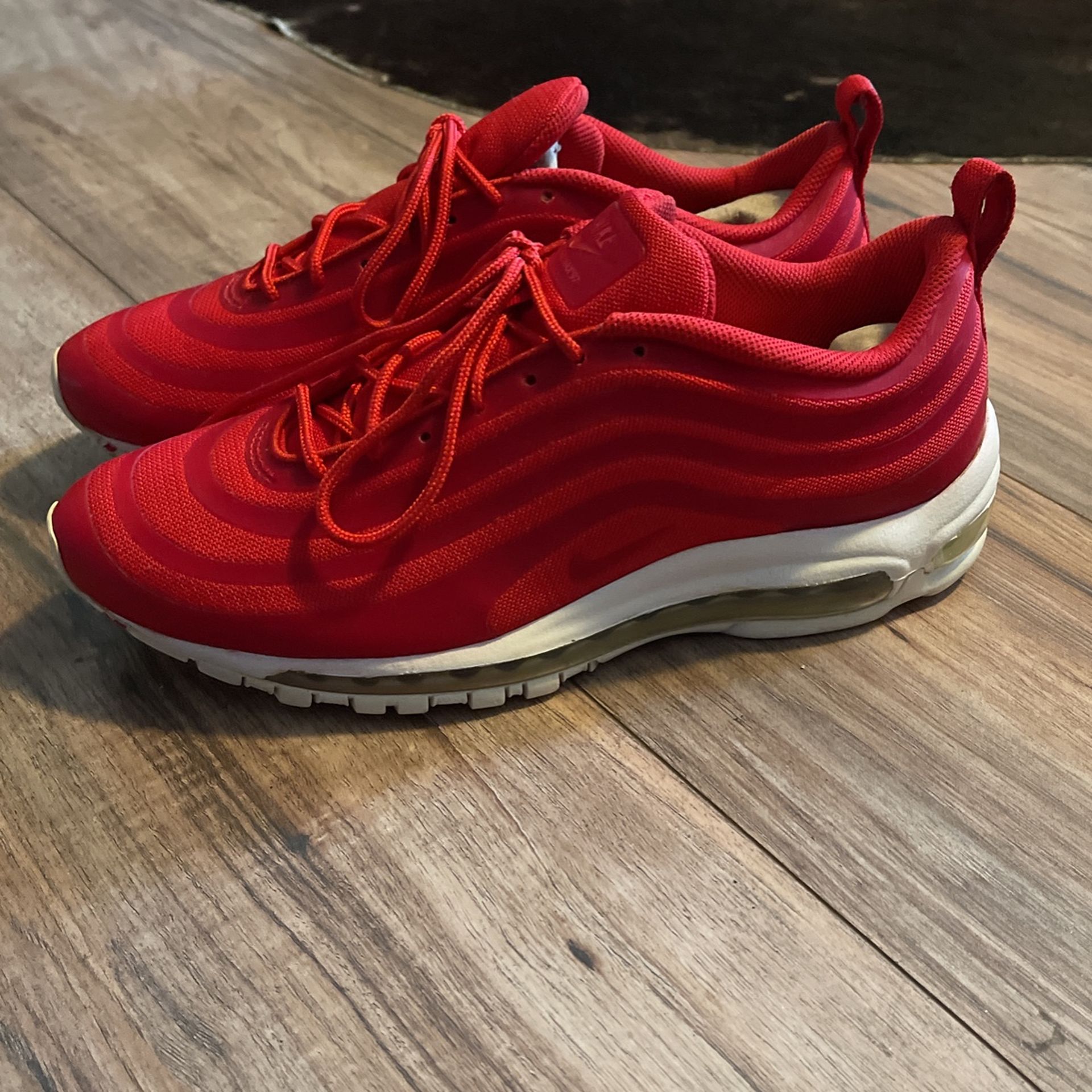 hot nike air max 97 sz mint worn twice white and red sz