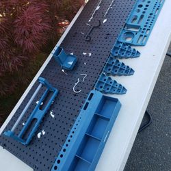 3 Section Pegboard With Tool Holder Parts Tray Towel Holder 