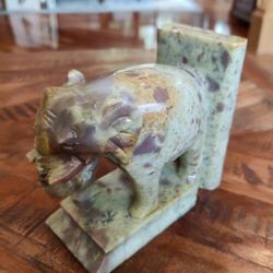 Marble Elephant Bookend 