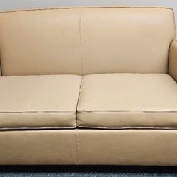Beige Leather Sofa