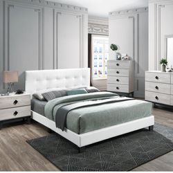 Full size bed frame and mattress