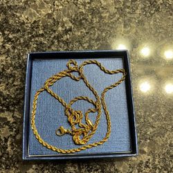 plated gold rope chain