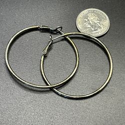 Hoop Earrings (silver In Color, Untested)