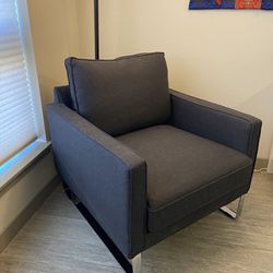 Single Gray Armchair 