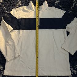 VTG  Classic Nautica Men's Colorblock Quarter-Zip Pullover Size Large blue\white