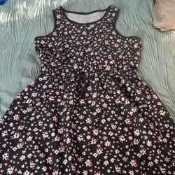 Justice Sleeveless Flower Dress Size XL