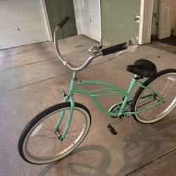 Firmstrong Teal Beachcruiser Bike