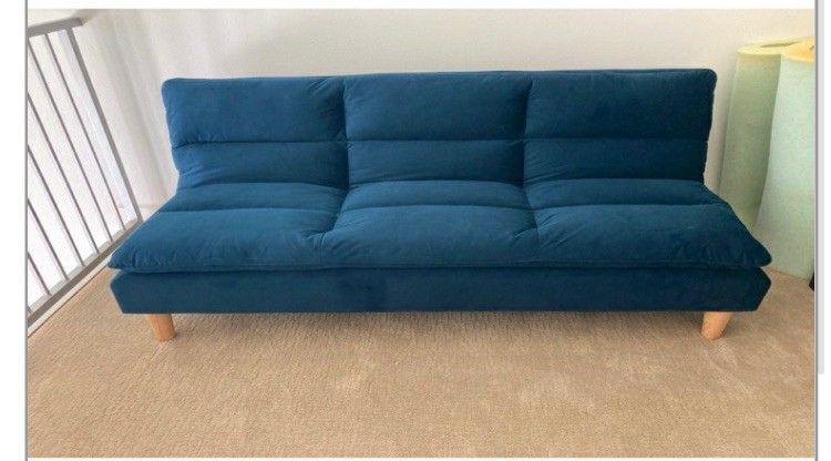 Living Spaces 71" Convertible Futon Sleeper Sofa Bed