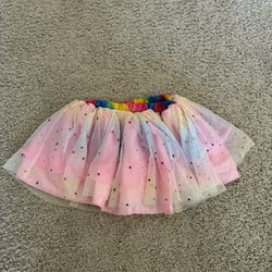 pink and rainbow glitter tutu