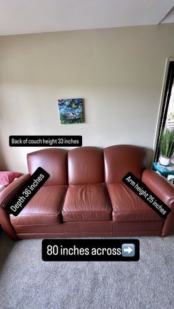 Ethan Allen Leather Couch