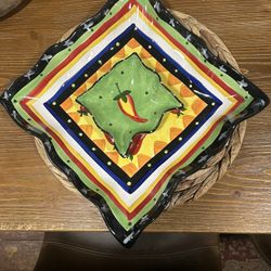 Fiesta Hot Pepper Party Platter w/ Dip Dish