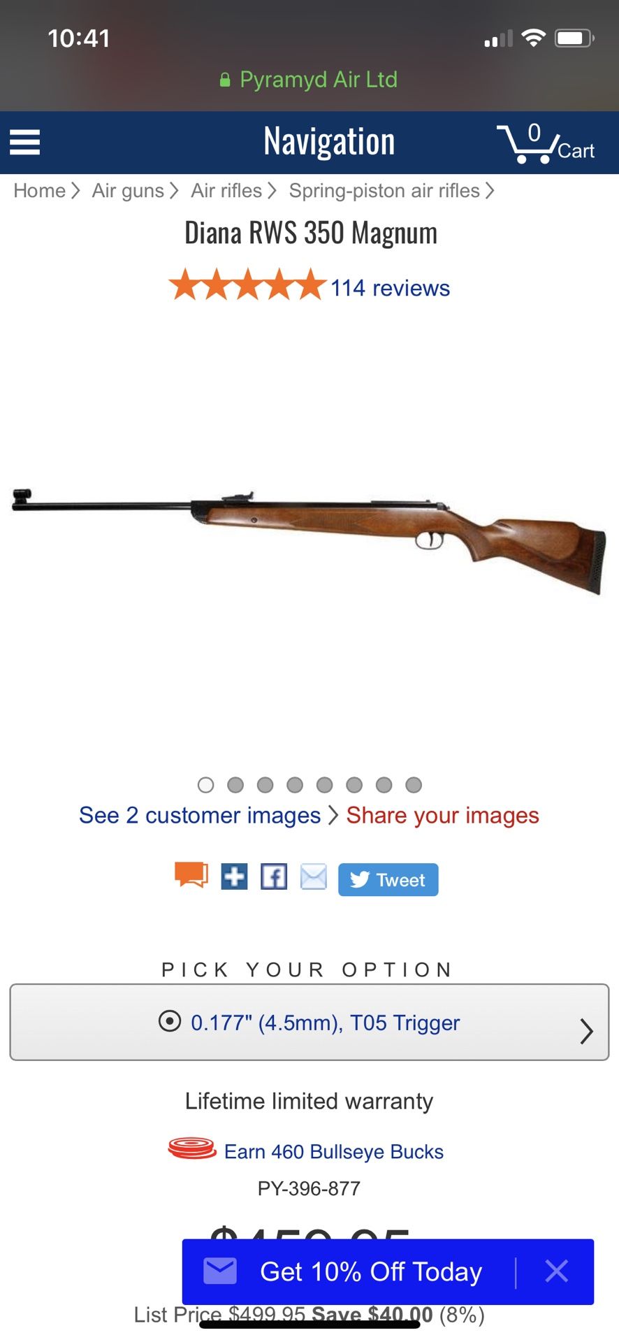 Diana rws 350 magnum air rifle