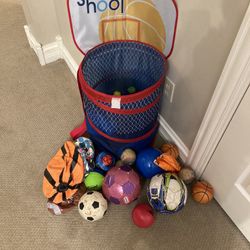 Over 30 Balls + Collapsible Storage Bin