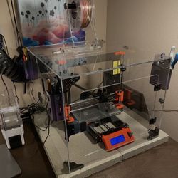 Prusa MK3S+ 3D Printer + Enclosure + Fire Safety - Full Setup 