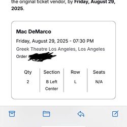 Mac Demarco Concert  Best Sounding Seats 