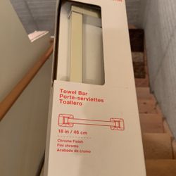 Towel Bar Rack For Bathroom Towels Chrome Finish Bathroom Decor Organization