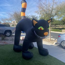 Large Black Cat Halloween Blow up