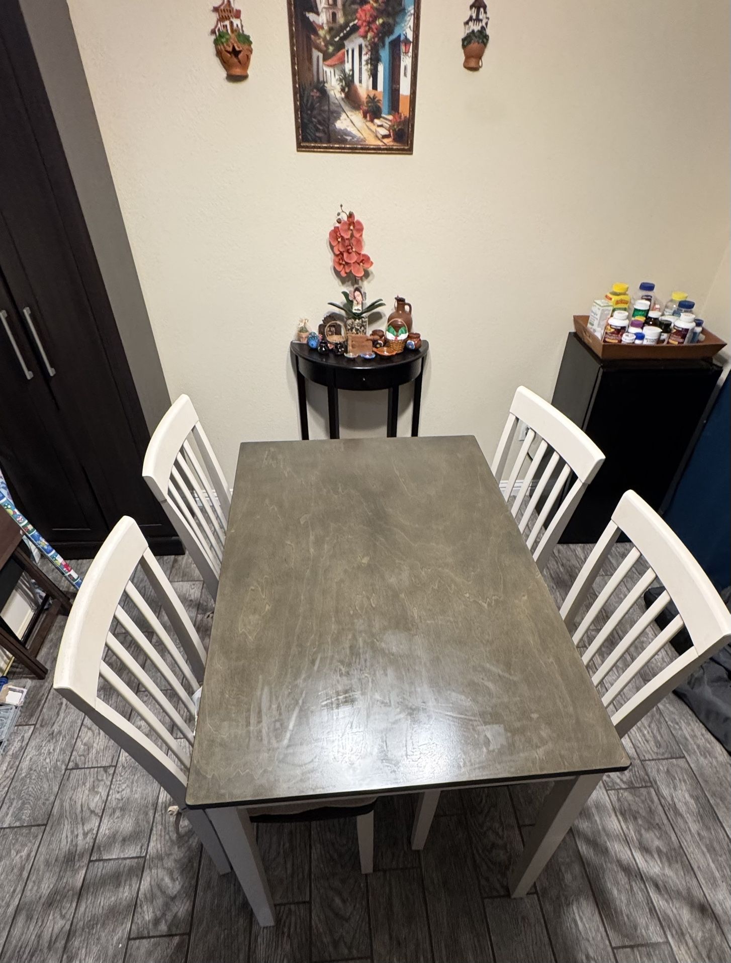 Small Table With Four Chairs, Real Wood! 