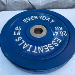 BalanceFrom Olympic Bumper Plate Weight Plate, 45 lbs